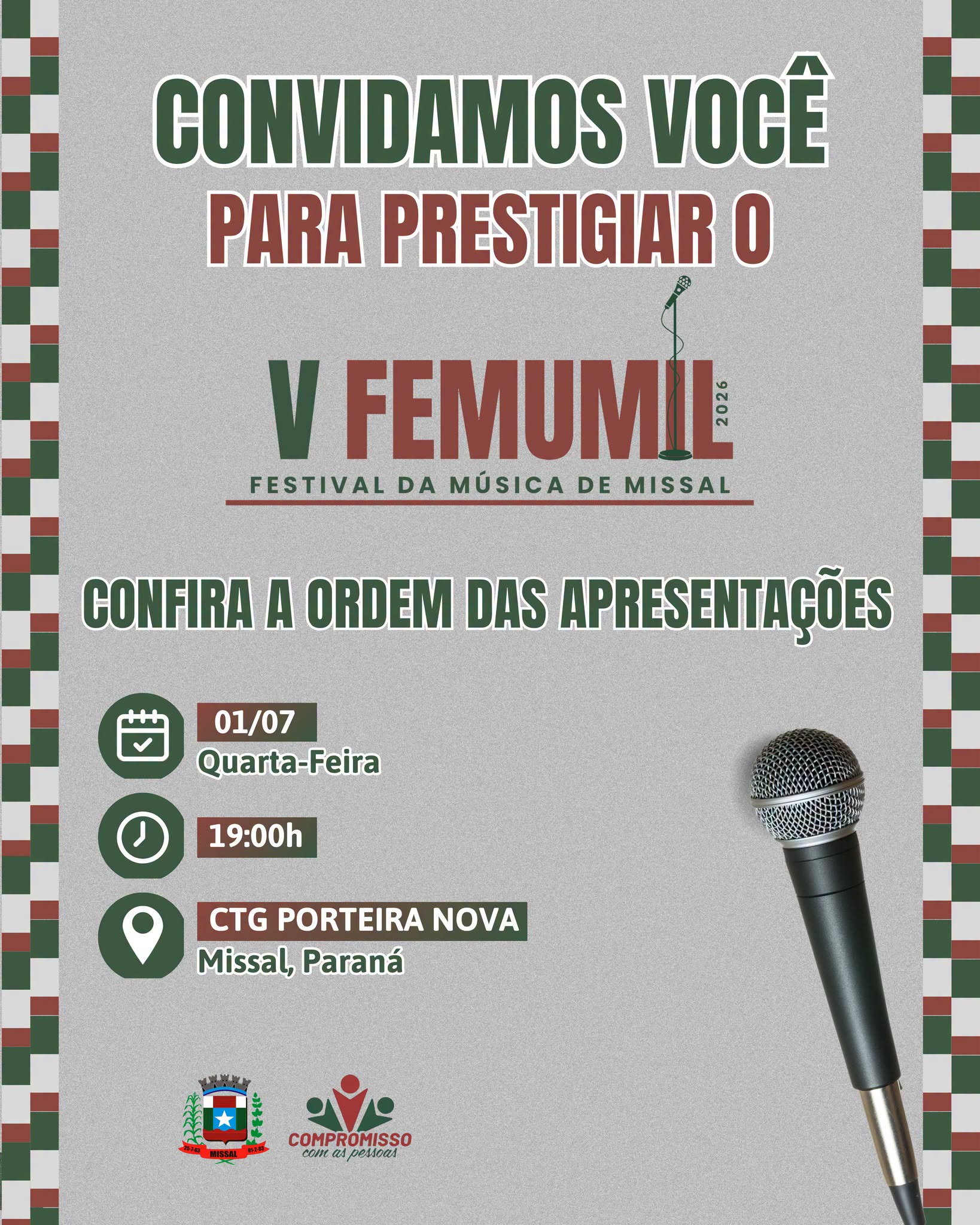 Festival da Música de Missal começa neste dia 1º de julho