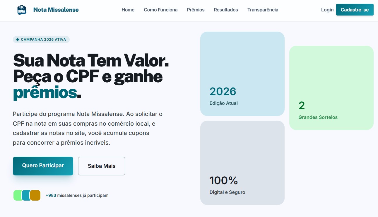 Programa Nota Missalense tem novidades para este 2º semestre