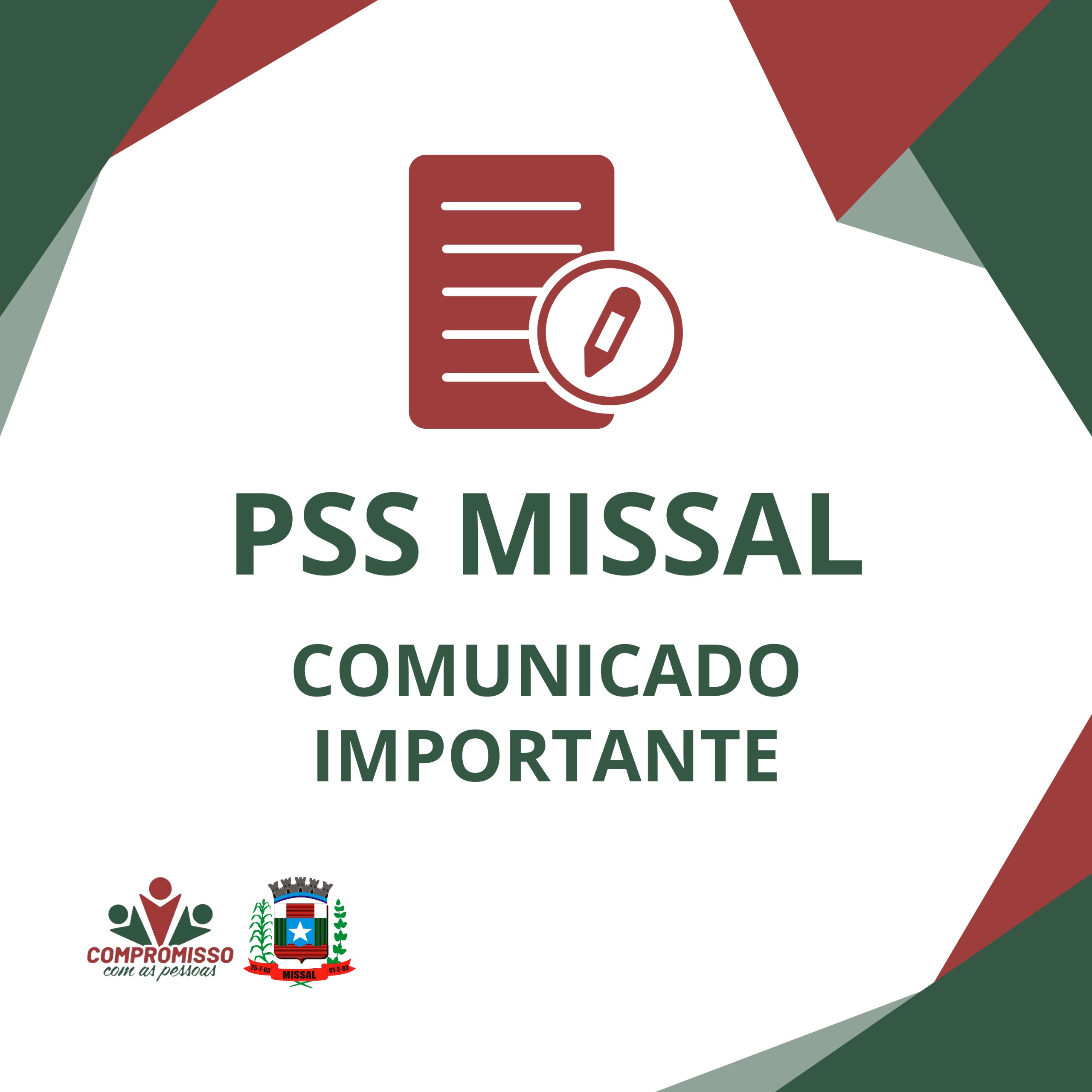 Inscrições para o PSS em Missal encerram as 16h30 de quarta-feira, 08 de abril
