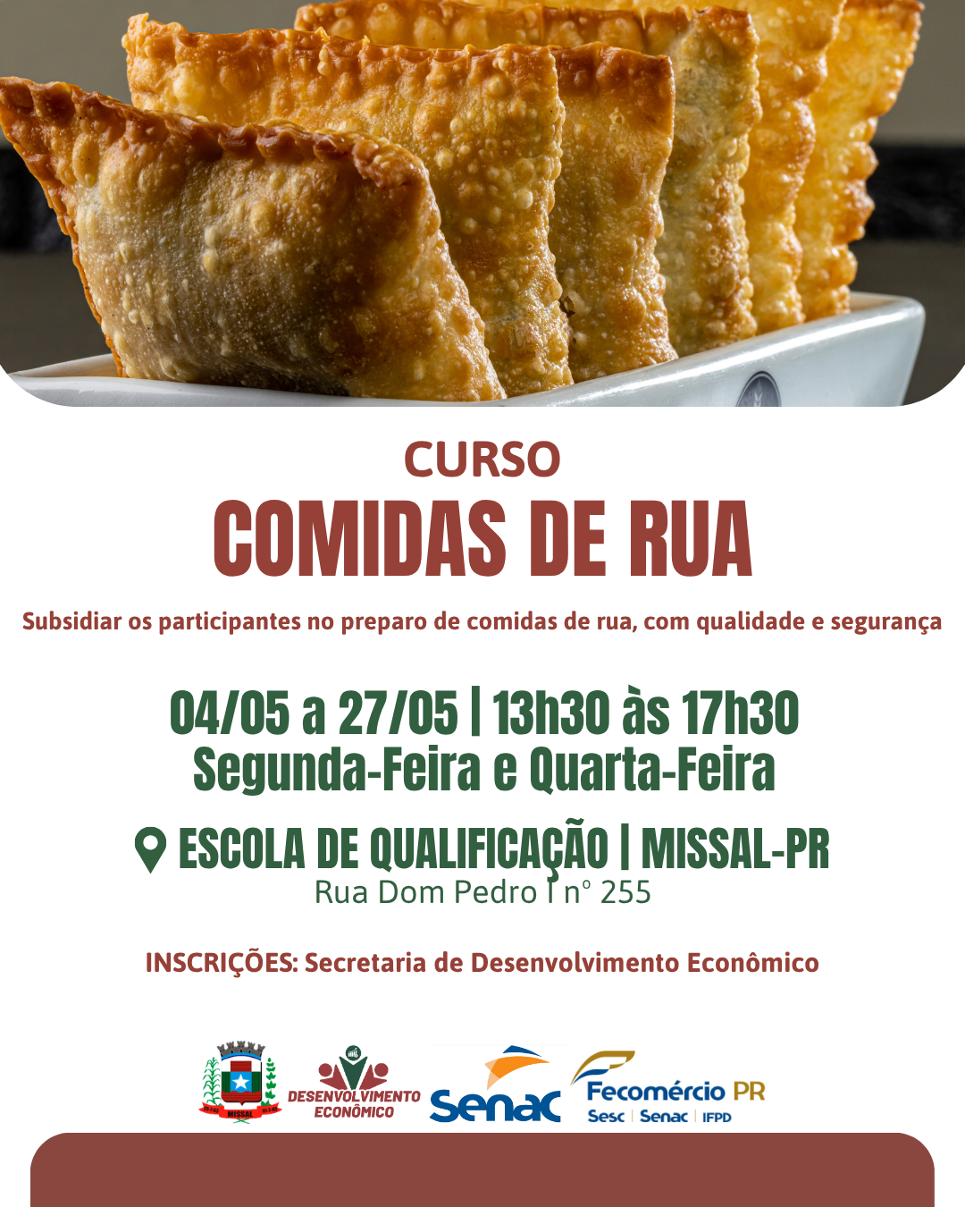 Abertas as Inscrições em Missal para Curso de Comidas de Rua
