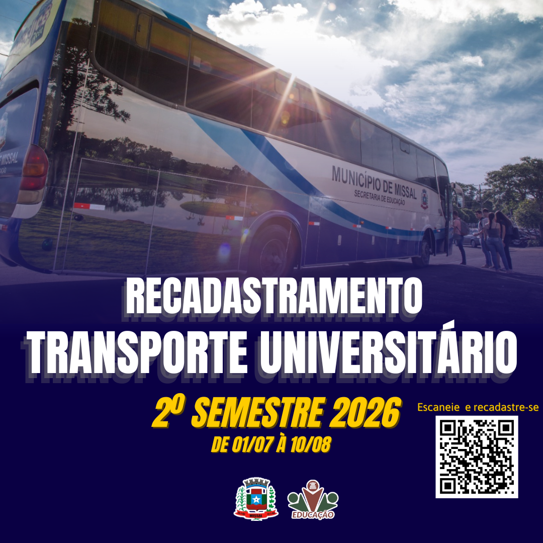 Secretaria de Educação abre o recadastramento para o 2º semestre do Transporte Universitário