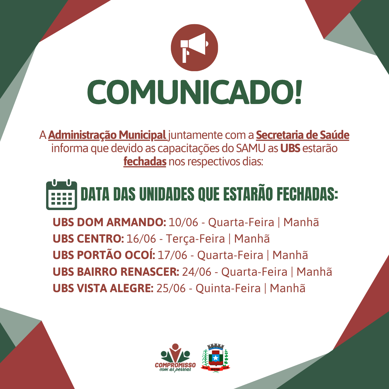 Profissionais de Saúde de Missal vão participar de Formação com o SAMU sobre Primeiros Socorros nas Unidades