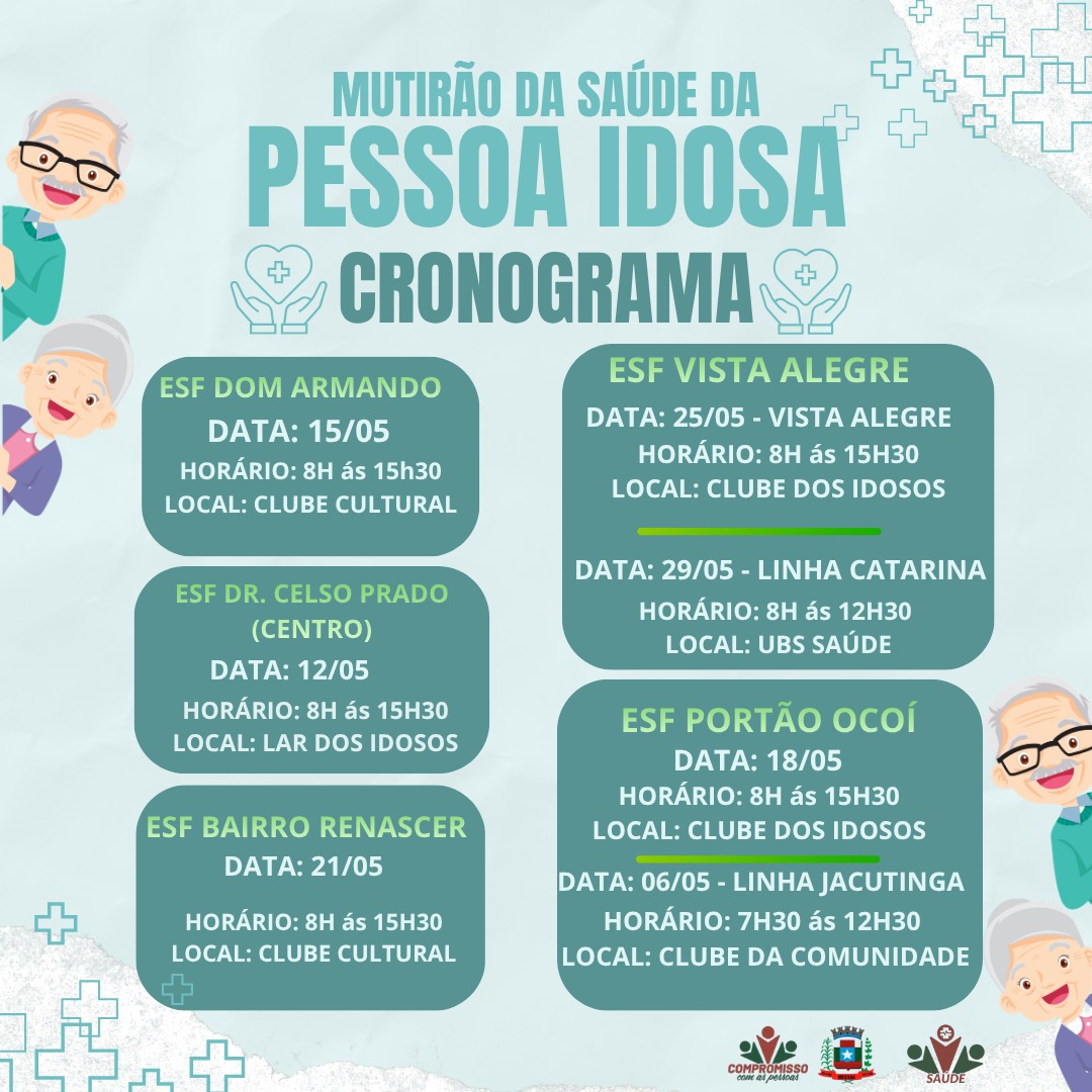 Secretaria de Saúde de Missal prepara 2ª edição do Mutirão de Saúde da Pessoa Idosa